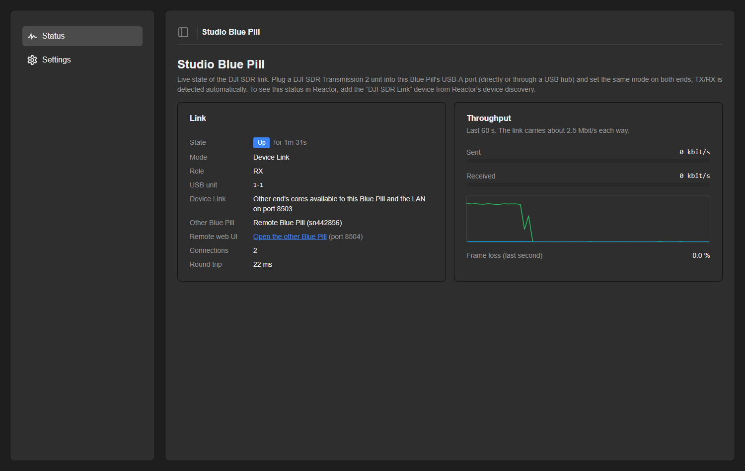 Status page